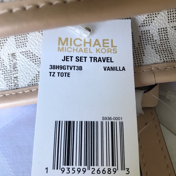 Michael Kors Travel Jet Set tote Vanilla brown - Picture 7 of 7